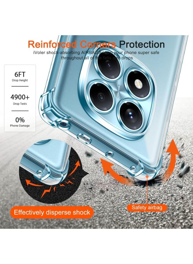 جراب حماية لهاتف Redmi Note 15 Pro Plus 5G، مصنوع من مادة TPU شفافة ناعمة، خفيف الوزن، مقاوم للصدمات، مع حماية للكاميرا. - Image 4